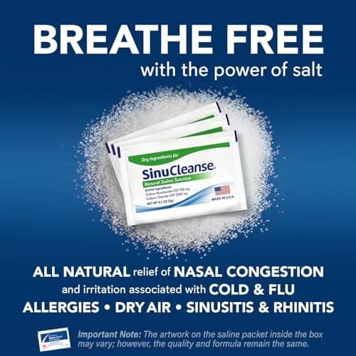 SinuCleanse Soft Tip Micro-Filtered Sinus Rinse Kit with 30 Saline Packets | All-Natural Filtered Nasal Wash System Relieves Nasal Congestion thumbnail 2