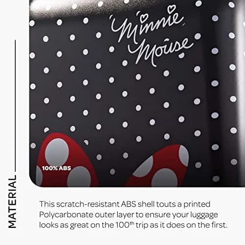 American Tourister Disney Hardside Luggage 21-Inch | Minnie Mouse Red Bow, Lightweight ABS thumbnail 4