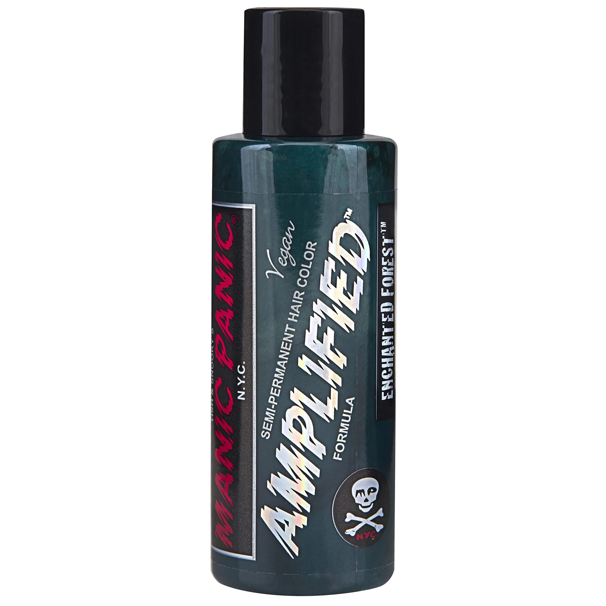 MANIC PANIC Amplified Green Semi-Permanent Hair Dye, Enchanted Forest | Long-Lasting, Vegan, PPD & Ammonia Free (4 Fl Oz) — Enchanted Forest
