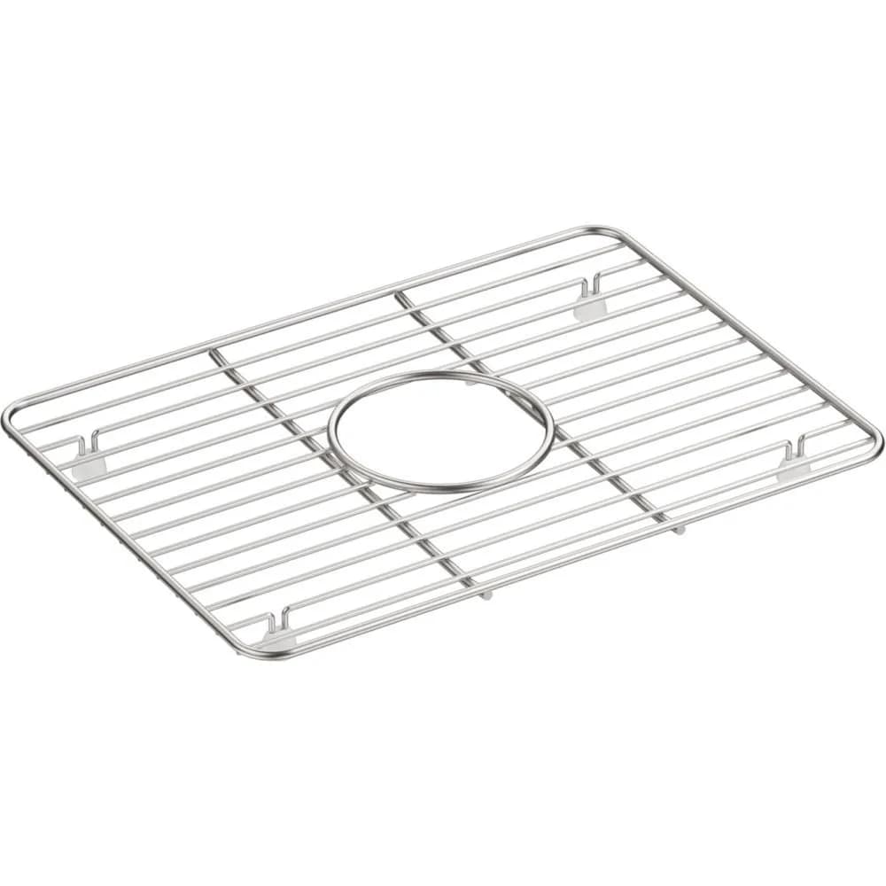 Kohler K-5198-ST Cairn stainless steel sink rack 10-3/8" x 14-1/4" | Protects small bowl surface — Stainless Steel