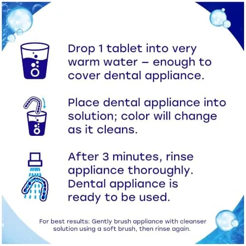 Efferdent Complete Clean Denture Cleaner Tablets 126 Count | Kills 99.99% Bacteria thumbnail 4