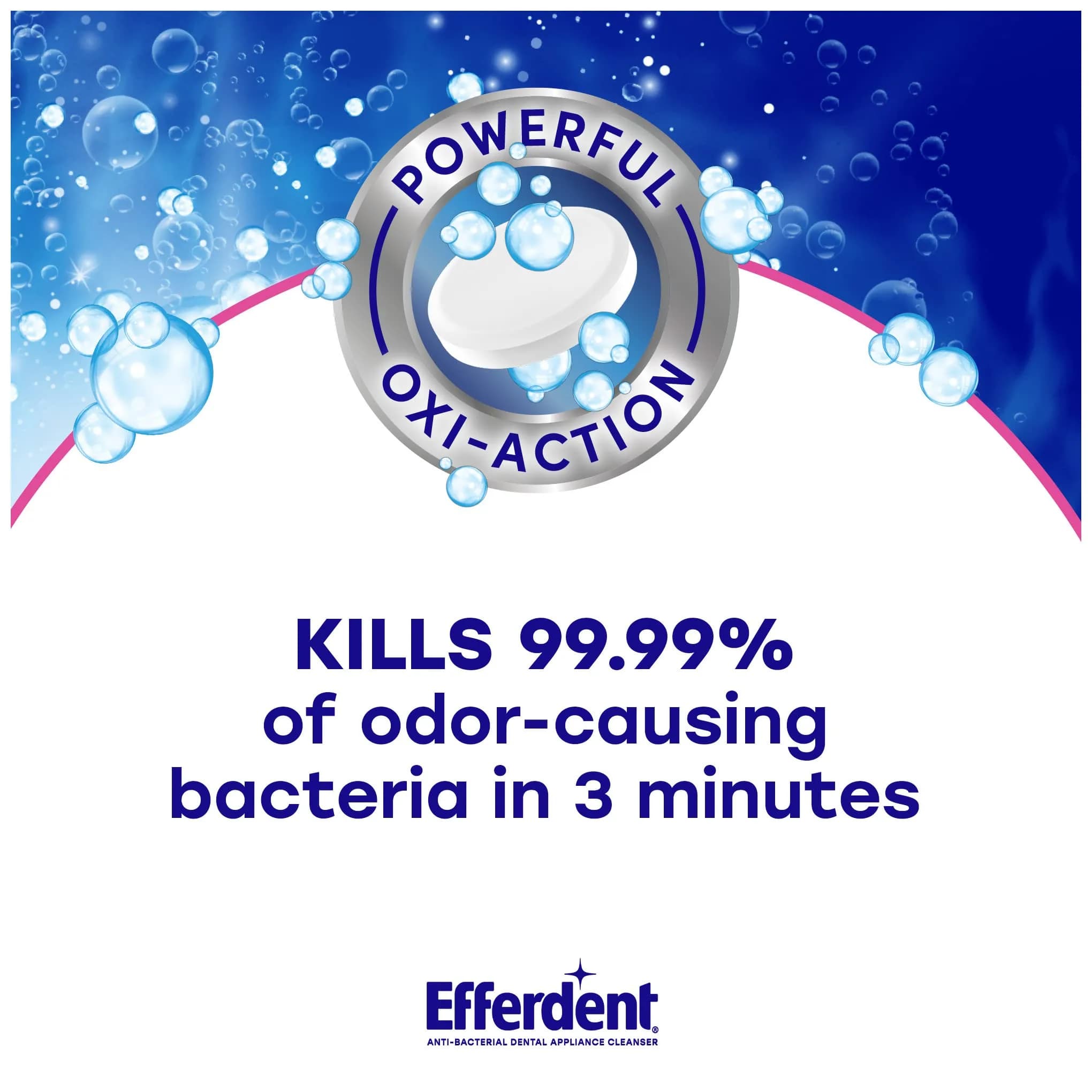 Efferdent Complete Clean Denture Cleaner Tablets 102 Count | Kills 99.99% Bacteria in 3 Mins - view 2