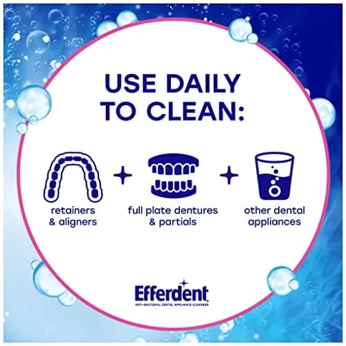 Efferdent Complete Clean Denture Cleaner Tablets 102 Count | Kills 99.99% Bacteria in 3 Mins thumbnail 3