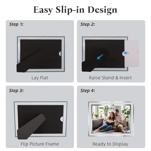 Giftgarden 5x7 Picture Frames Modern Glass 5 by 7 Inch Pack of 2 | Elegant Wall & Tabletop Display thumbnail 6