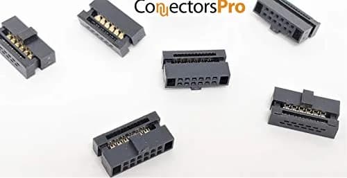 Connectors Pro 12-Pin Dual Row IDC Female Socket 4-Pack | Quick Crimp, Gold Plated, 1.27mm Pitch thumbnail 3