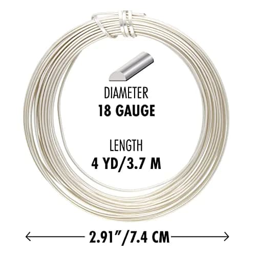 The Beadsmith Half-Round Jewelry Wire 18 Gauge | Silver Color, 4 Yards | Malleable & Tarnish Resistant thumbnail 4