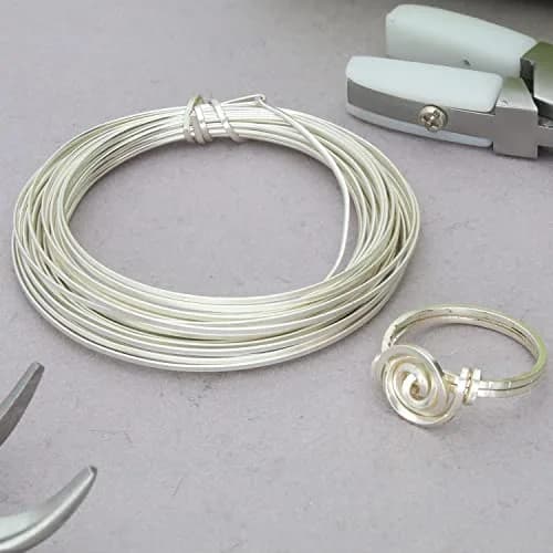 The Beadsmith Half-Round Jewelry Wire 18 Gauge | Silver Color, 4 Yards | Malleable & Tarnish Resistant thumbnail 6