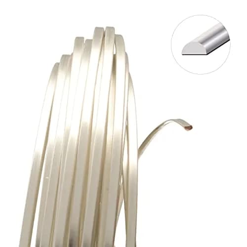 The Beadsmith Half-Round Jewelry Wire 18 Gauge | Silver Color, 4 Yards | Malleable & Tarnish Resistant thumbnail 3