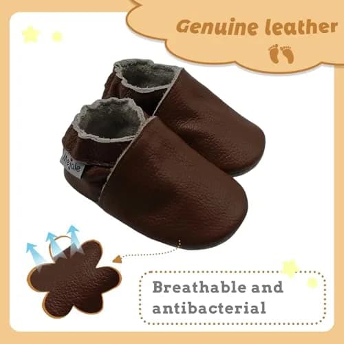 Mejale Baby Boy Shoes Soft Sole Leather Moccasins 12cm | Natural Growth Support thumbnail 2