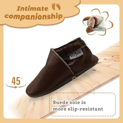 Mejale Baby Boy Shoes Soft Sole Leather Moccasins 12cm | Natural Growth Support thumbnail 3