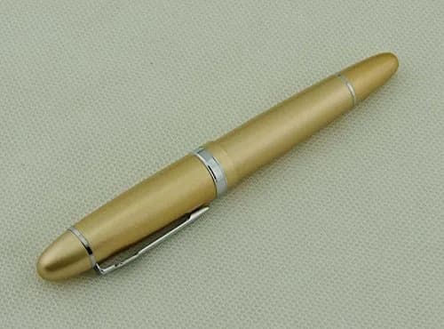 Lanxivi Jinhao 159 Fountain Pen Champagne Color Silver Trim with Pen Pouch, 14.8cm (5.8in) | Smooth Ink Flow thumbnail 4