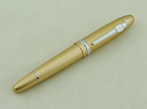 Lanxivi Jinhao 159 Fountain Pen Champagne Color Silver Trim with Pen Pouch, 14.8cm (5.8in) | Smooth Ink Flow thumbnail 2