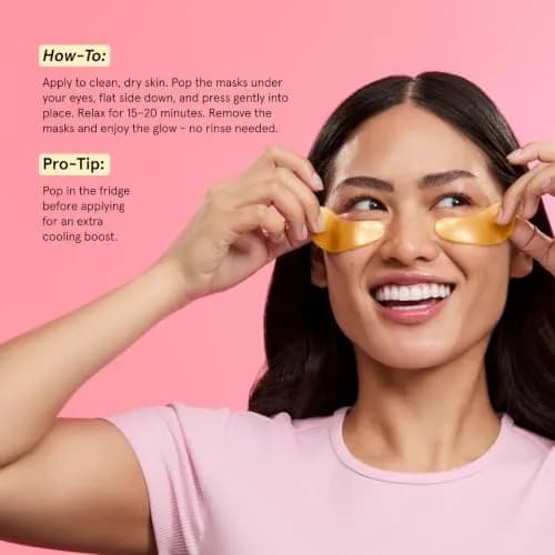 grace & stella Award Winning Eye Patches for Puffy Eyes | 24 Pairs (Gold) | Cooling & Depuffing thumbnail 8