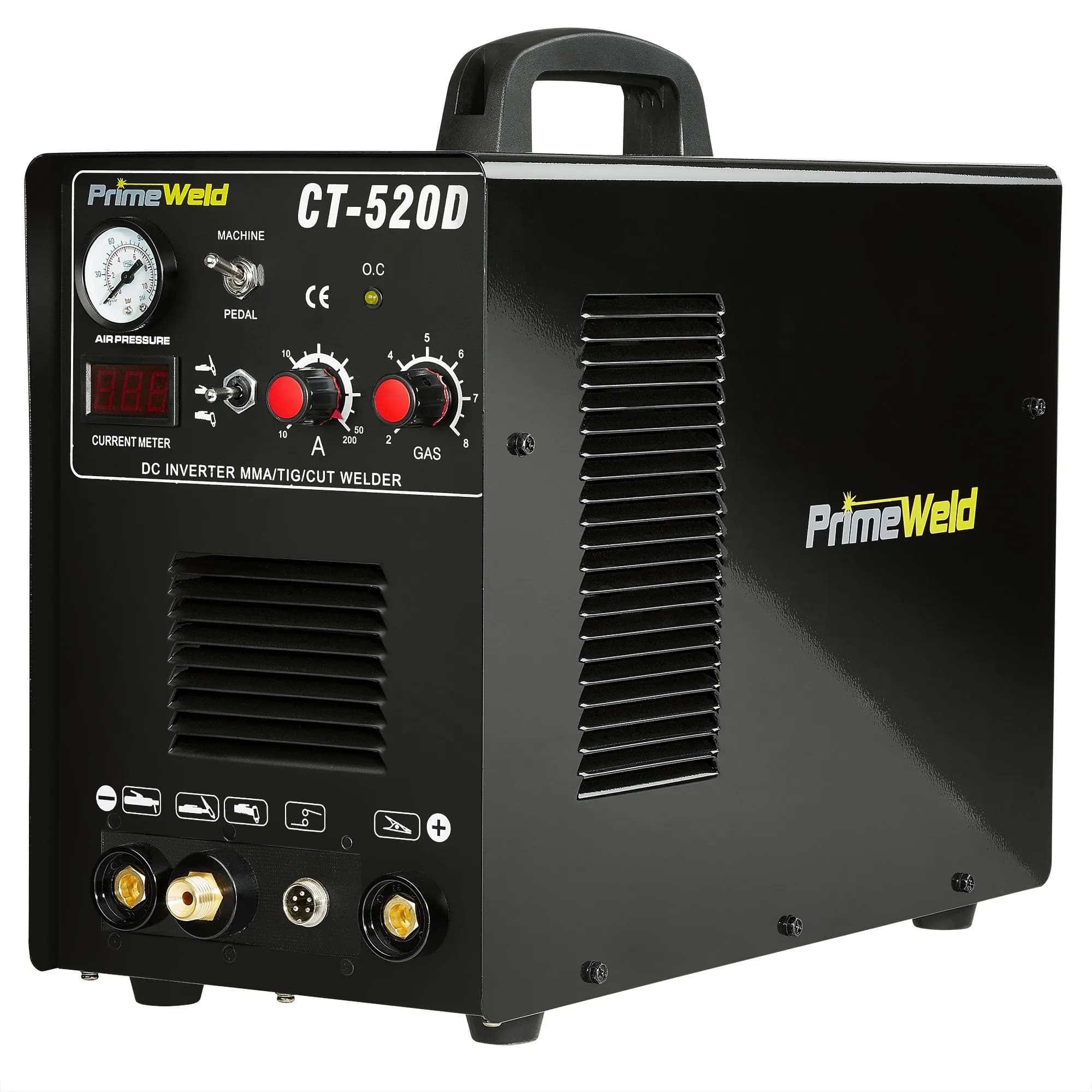 PRIMEWELD 3-in-1 50 Amp Plasma Cutter, 200 Amp TIG & Stick Welder, Portable Welding Machine, CT-520D | Multipurpose Power Tool
