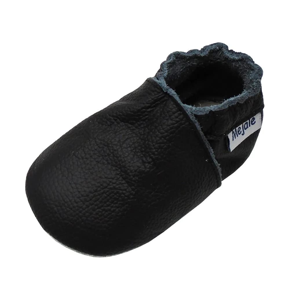 Mejale Baby Boy Shoes Soft Sole Leather Moccasins 12-18 Months | Natural Support & Comfort — Black / 6-12 Months Infant