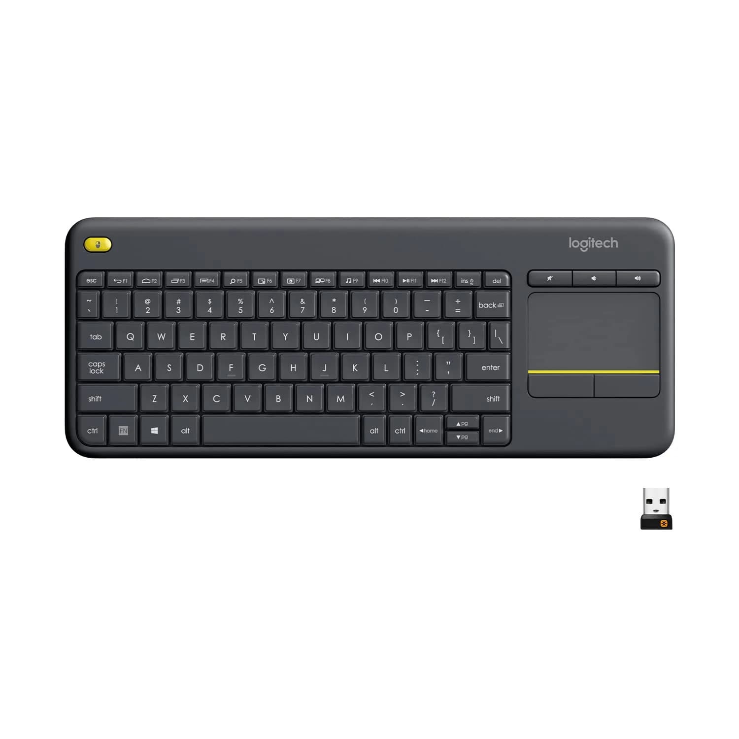 Logitech K400 Plus Wireless Touch TV Keyboard for PC-Connected TV | Long-lasting, Comfortable Control (70-120 chars)