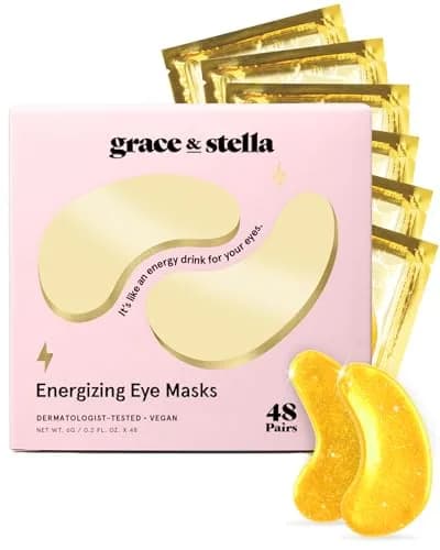 grace & stella Under Eye Mask Gold 48 Pairs | Reduce Dark Circles Puffy Eyes Wrinkles - main product image