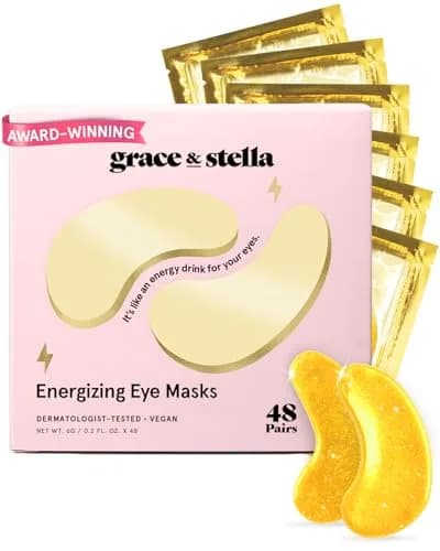 grace & stella Gold Under Eye Mask 48 Pairs | Vegan Gel Eye Patches for Wrinkles, Dark Circles & Puffiness thumbnail 1