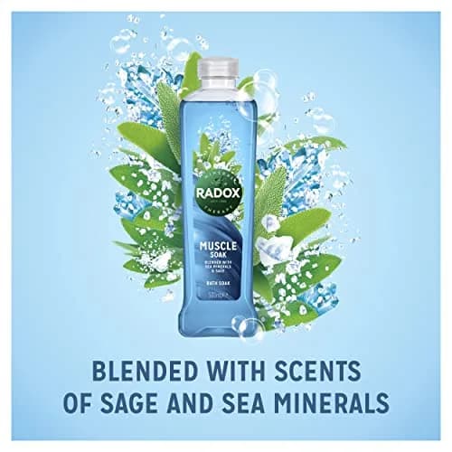 Radox Muscle Clary Sage and Sea Minerals Bath Soak 500 ml (16.9 Fl Oz) | Soothing Relaxation thumbnail 4