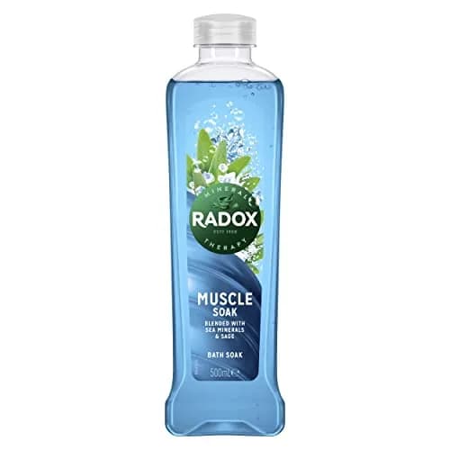 Radox Muscle Clary Sage and Sea Minerals Bath Soak 500 ml (16.9 Fl Oz) | Soothing Relaxation thumbnail 1