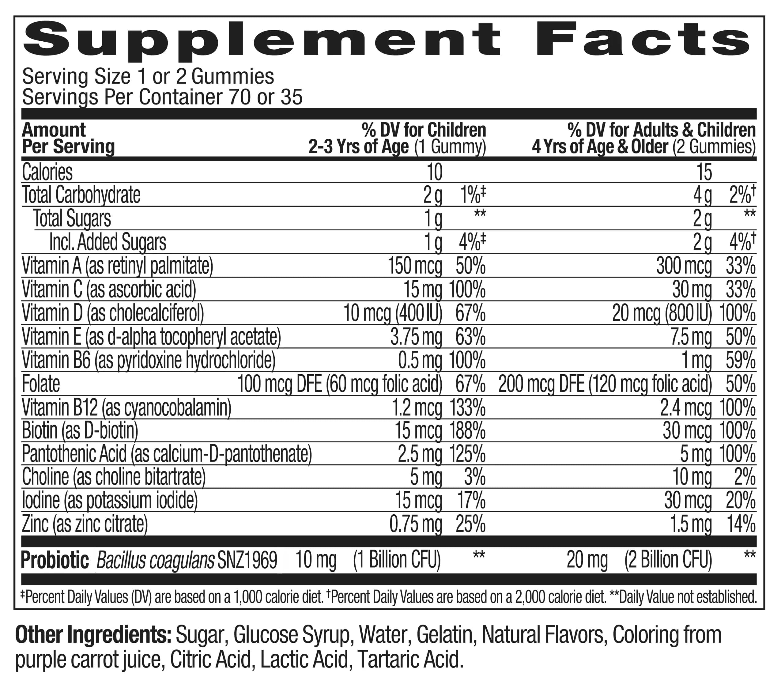 OLLY Kids Multivitamin & Probiotic Gummy, Blissful Berry, 70 Count (2.47 oz) | Digestive & Immune Support - view 6