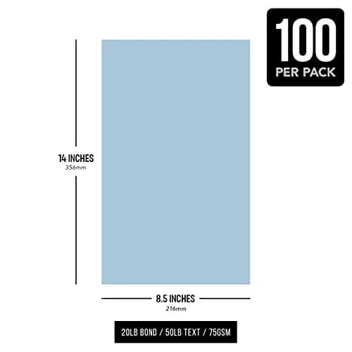 S Superfine Printing Blue Pastel Colored Menu Paper 8.5" x 14" | Premium Legal Size for Documents & Arts thumbnail 6