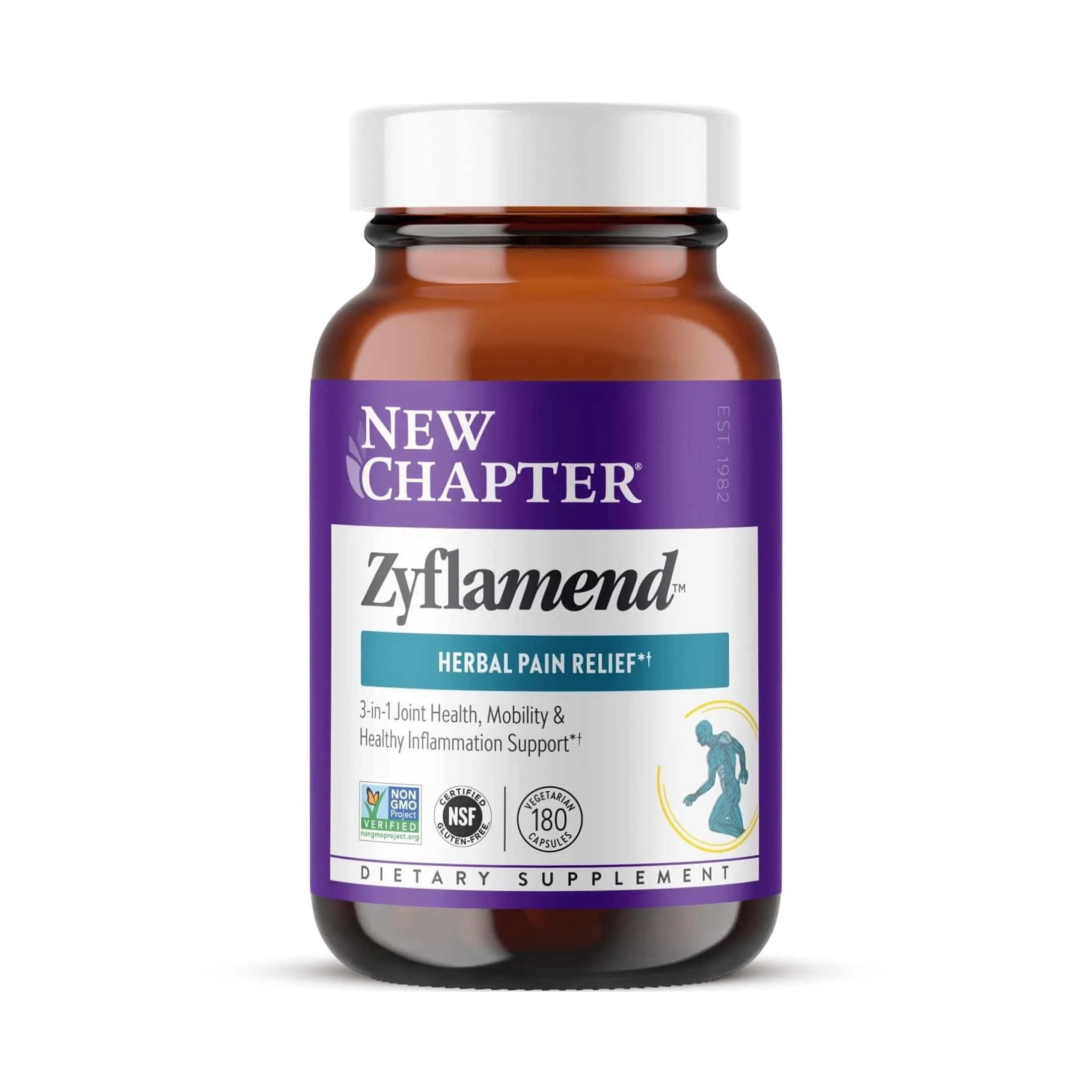 New Chapter Zyflamend Joint Support Supplement 180 Vegetarian Capsules | Supports Healthy Inflammation Response - main product image