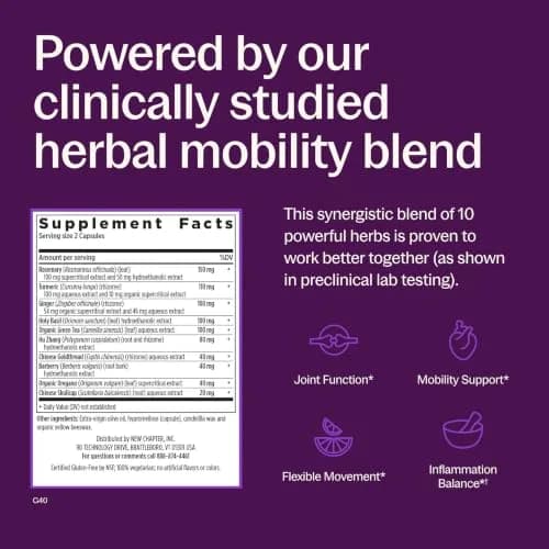 New Chapter Zyflamend Joint Support Supplement 180 Vegetarian Capsules | Supports Healthy Inflammation Response thumbnail 3