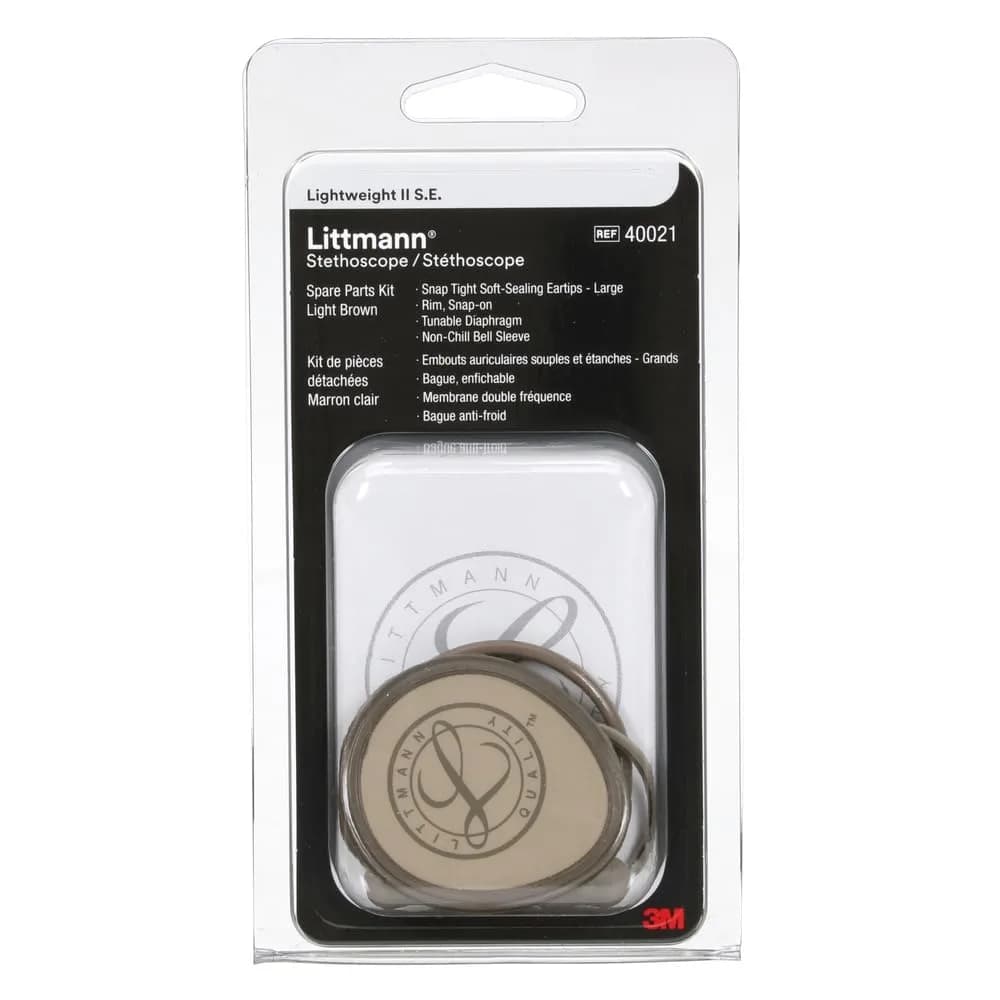 Littmann Spare Parts Kit for Lightweight II S.E., 40021, Light Brown | Compatible with Lightweight II S.E. | Includes Eartips & Diaphragm — Brown
