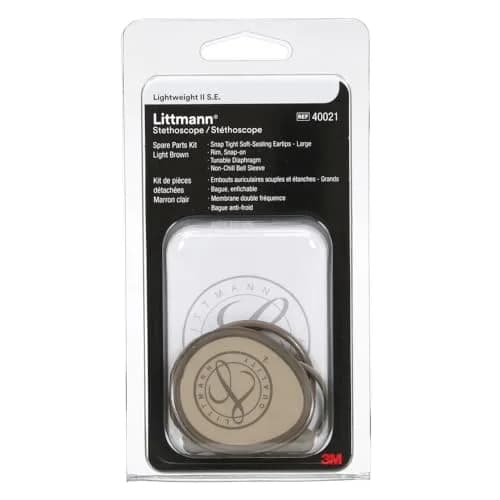 Littmann Spare Parts Kit for Lightweight II S.E., 40021, Light Brown | Compatible with Lightweight II S.E. | Includes Eartips & Diaphragm thumbnail 1