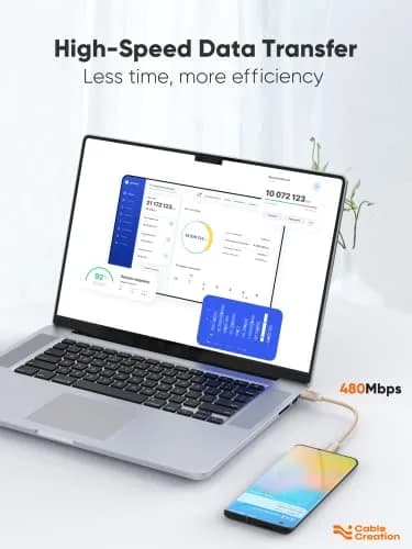 CableCreation Short USB A to USB C Cable 6 inch (15cm) | 60W Fast Charging & 480Mbps Data Sync thumbnail 5