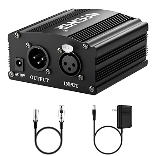 NEEWER 48V Phantom Power Supply with Adapter | Compact, Reliable Microphone Power for Studio & Stage thumbnail 1