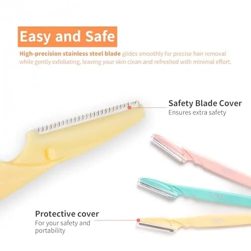 Tinkle Dermaplaning Tool 6ct | Safe Peach Fuzz Remover for Women, Eyebrow & Face Shaver, Travel-Ready thumbnail 4