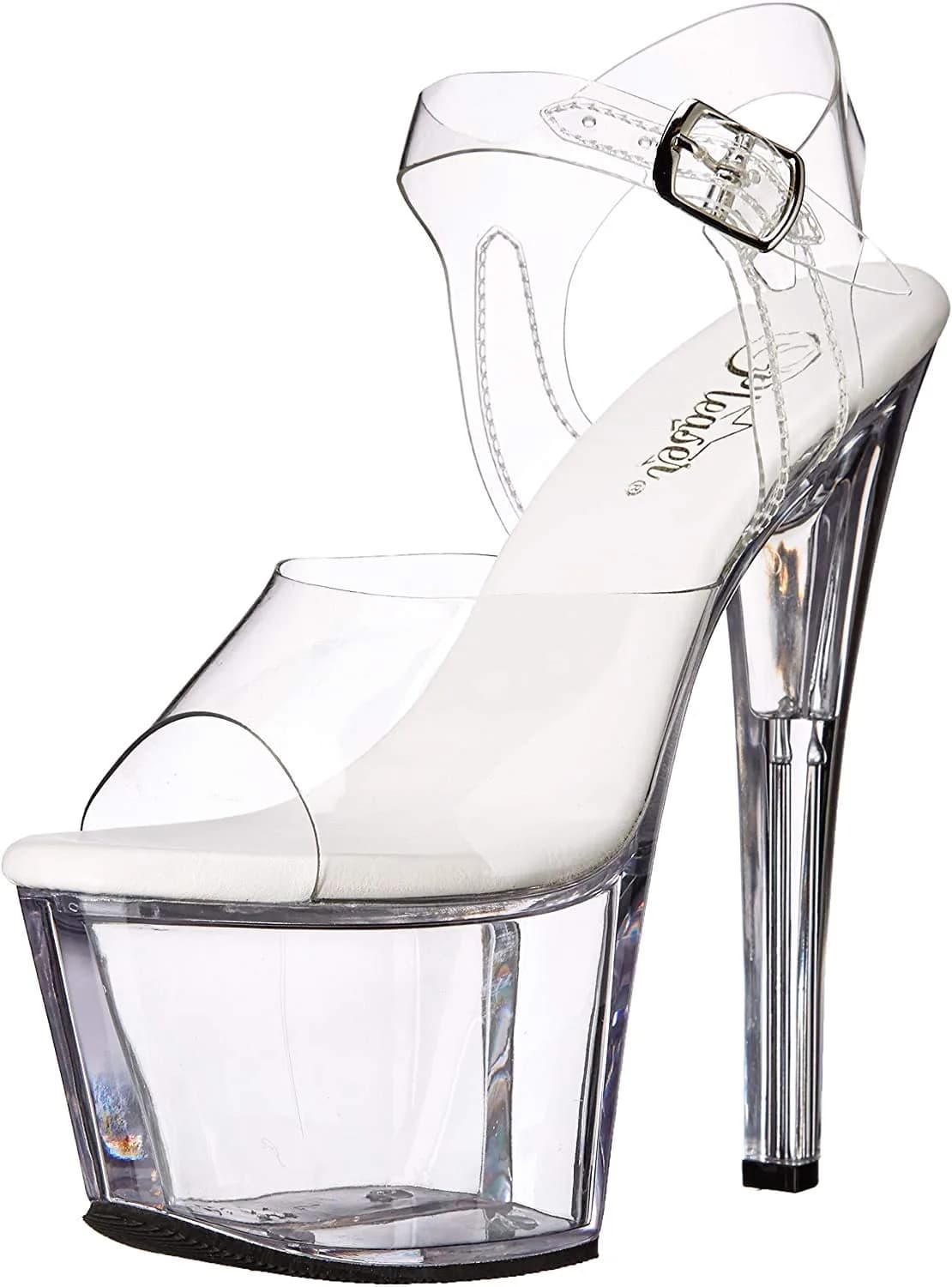 Pleaser Sky-308VL Ankle-Strap Sandal 7" Heel | Elegant Party Footwear for Women — 10
