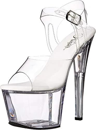 Pleaser Sky-308VL Ankle-Strap Sandal 7" Heel | Elegant Party Footwear for Women thumbnail 1