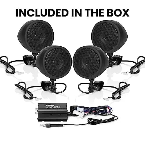BOSS Audio Systems MCBK470B 3 Inch Motorcycle Speakers & Class D Amplifier | Weatherproof Bluetooth Sound System thumbnail 8