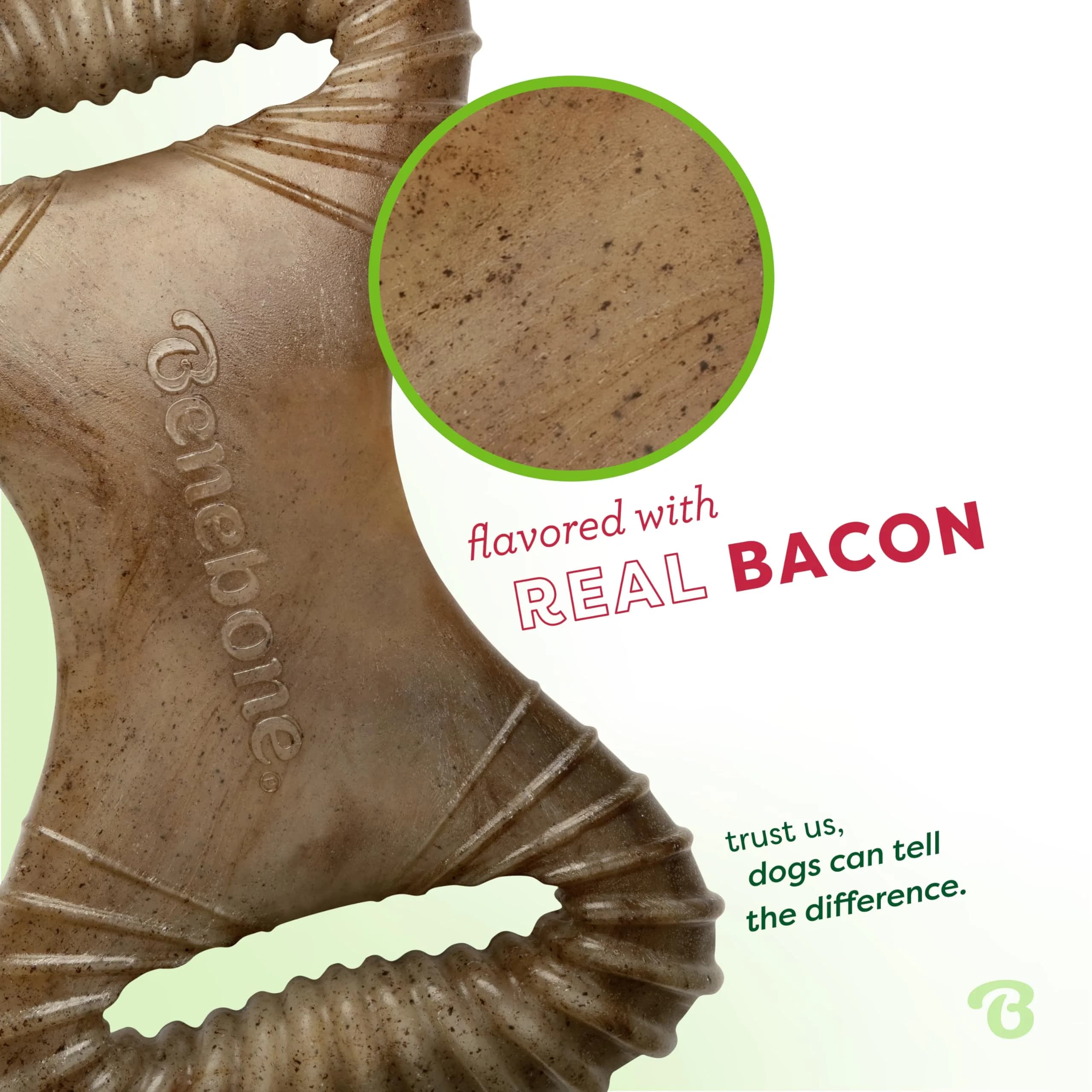 Benebone Dental Chew Toy for Dogs - Real Bacon Flavor, Medium Size for Aggressive Chewers - view 2