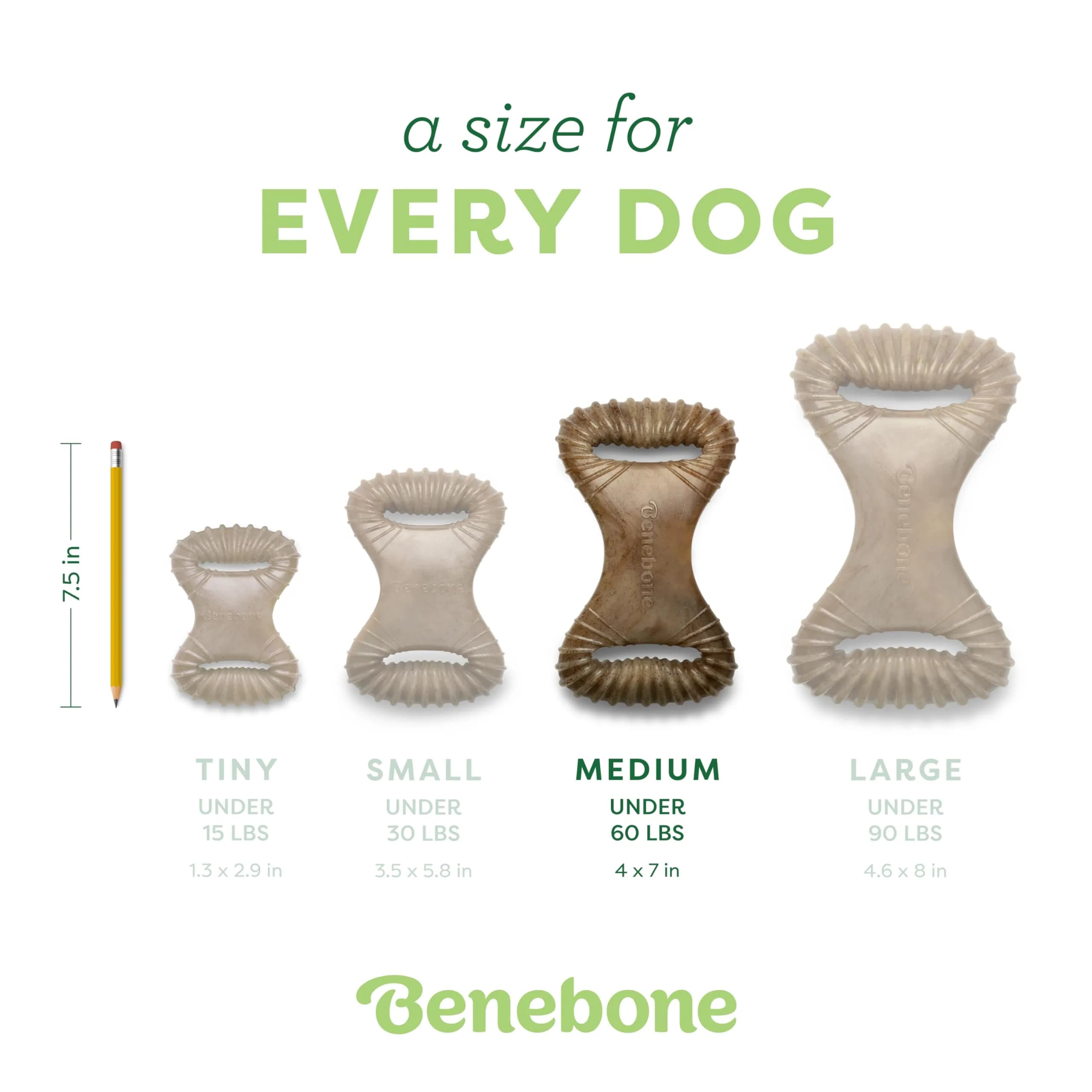 Benebone Dental Chew Toy for Dogs - Real Bacon Flavor, Medium Size for Aggressive Chewers - view 4