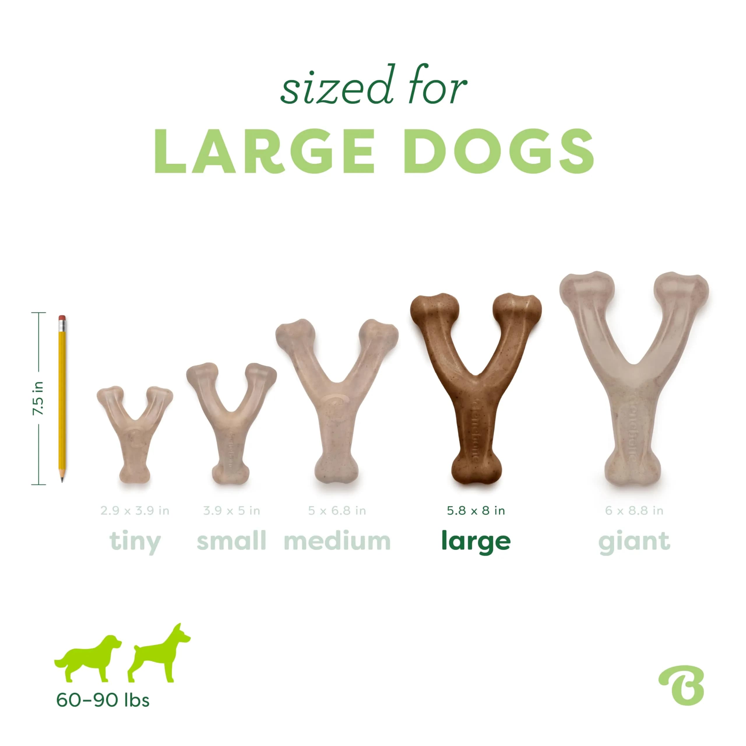 Benebone Wishbone Durable Dog Chew Toy Large Real Bacon Flavor | Tough Nylon for Aggressive Chewers - view 4