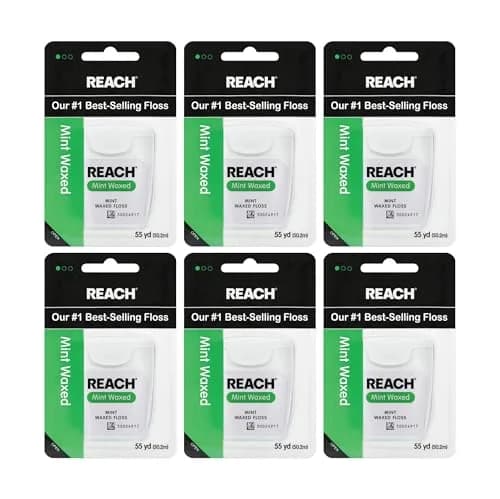 Reach Mint Waxed Dental Floss 55 yd (165 ft) | Plaque Remover, Shred Resistant, PFAS-Free thumbnail 1