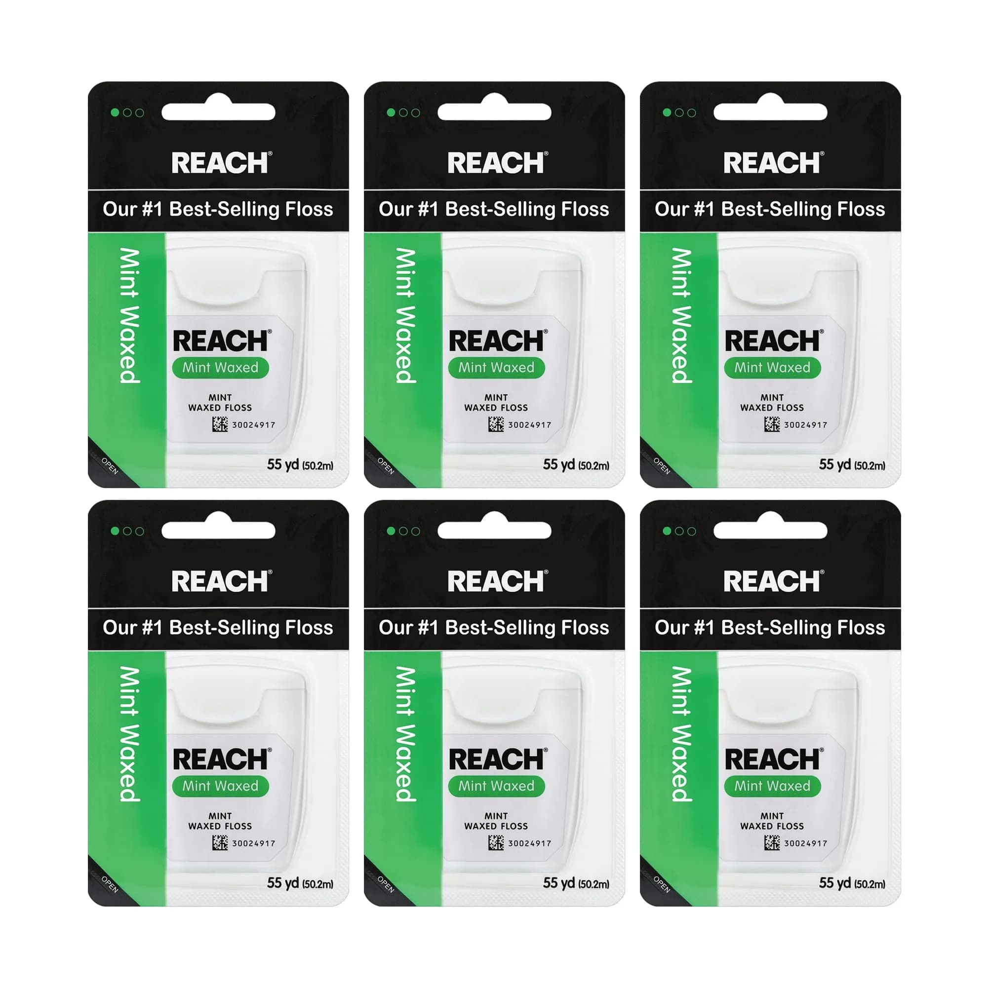 Reach Mint Waxed Dental Floss 55 yd (165 ft) | Plaque Remover, Shred Resistant, PFAS-Free - main product image