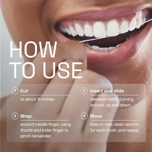 Reach Mint Waxed Dental Floss 55 yd (165 ft) | Plaque Remover, Shred Resistant, PFAS-Free thumbnail 8