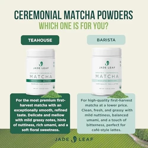 Jade Leaf Ceremonial Grade Matcha Powder, 30g / 1.06oz Tin | First-Harvest Organic Japanese Matcha thumbnail 5