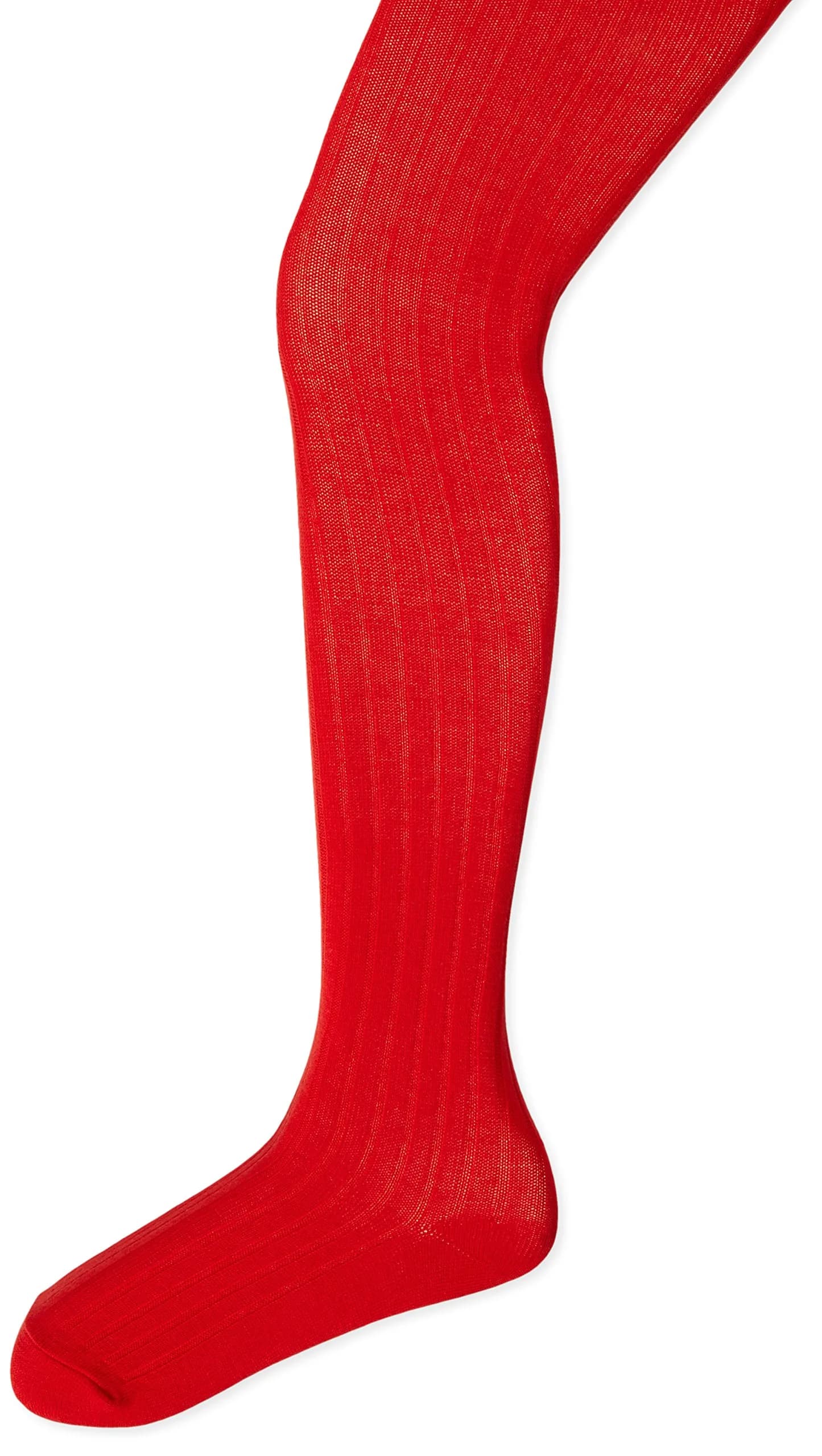 Jefferies Socks Big Girls' Rib Tight in Red | Cotton Rich School & Daily Wear (70-120 chars) - main product image