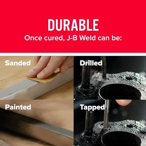 J-B Weld Steel Reinforced Epoxy 295ml (10 oz) | Professional Cold Weld Adhesive for Metal, Plastic, Wood & More thumbnail 4