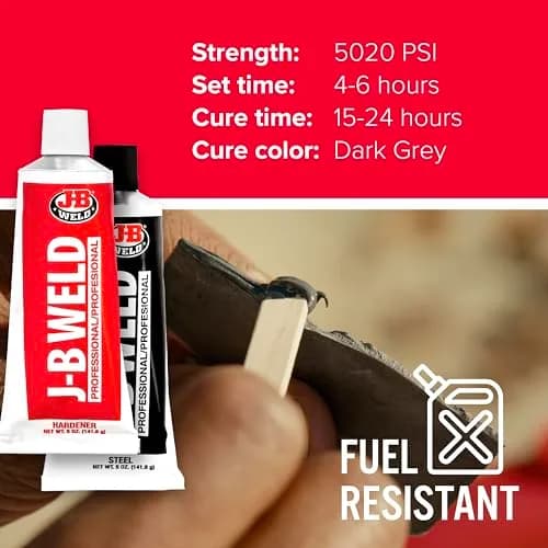 J-B Weld Steel Reinforced Epoxy 295ml (10 oz) | Professional Cold Weld Adhesive for Metal, Plastic, Wood & More thumbnail 5