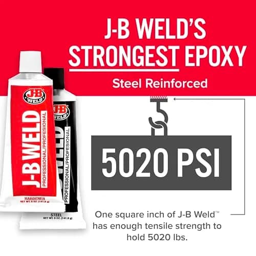 J-B Weld Steel Reinforced Epoxy 295ml (10 oz) | Professional Cold Weld Adhesive for Metal, Plastic, Wood & More thumbnail 2