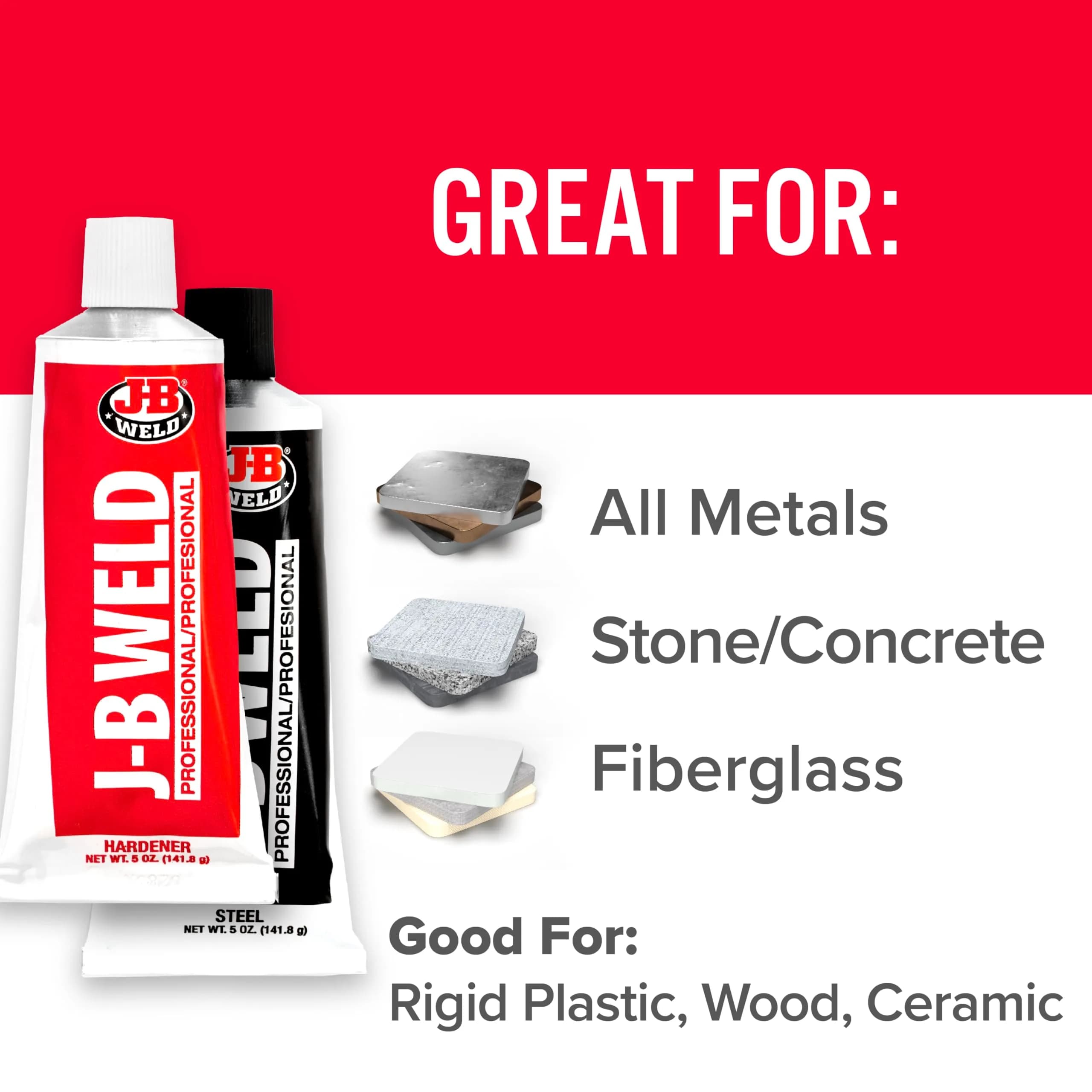 J-B Weld Steel Reinforced Epoxy 295ml (10 oz) | Professional Cold Weld Adhesive for Metal, Plastic, Wood & More - view 3