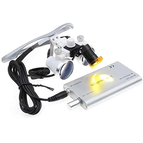 Dental Power 3.5x Magnification Loupes with LED Headlight 420mm Working Distance | Professional Dental Magnifier Set thumbnail 4