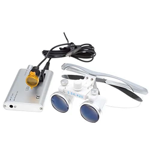 Dental Power 3.5x Magnification Loupes with LED Headlight 420mm Working Distance | Professional Dental Magnifier Set thumbnail 5